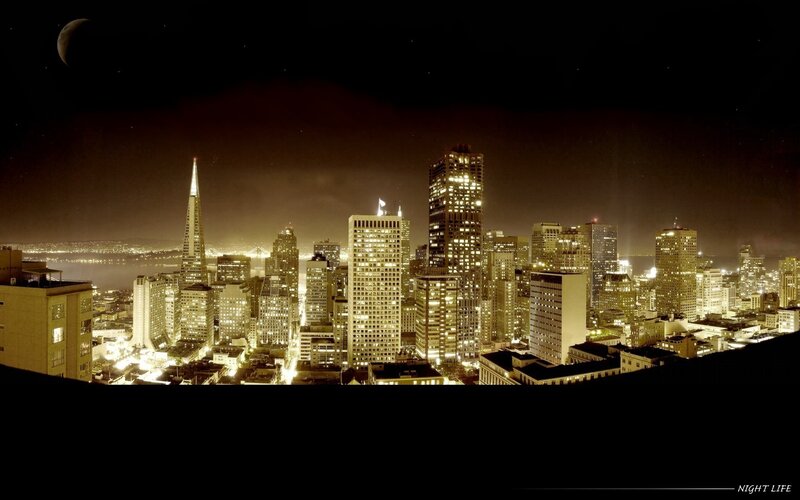 San Francisco skyline at night