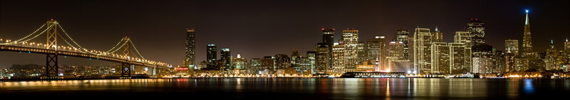 San Francisco skyline at night