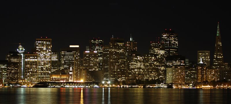 San Francisco skyline at night