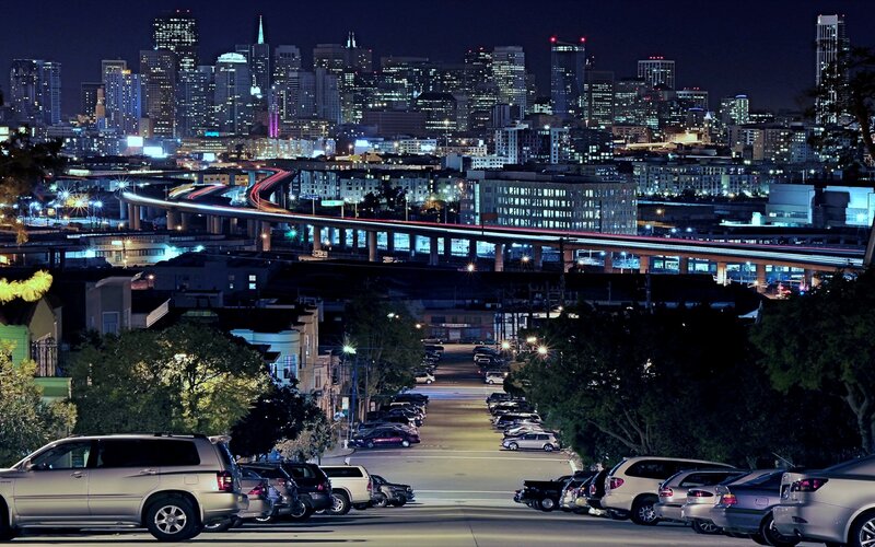 San Francisco skyline at night