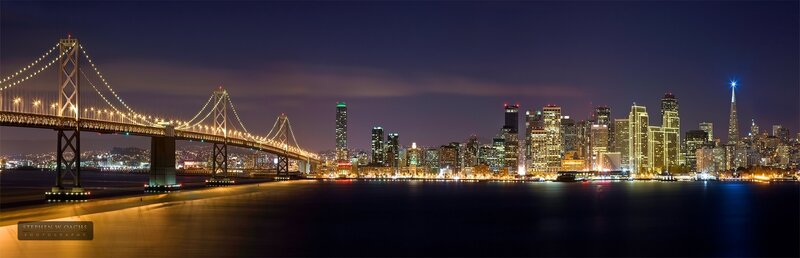 San Francisco skyline at night