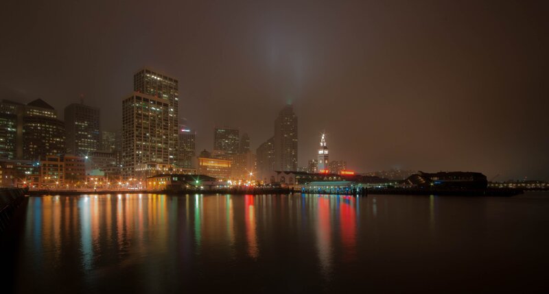 San Francisco skyline at night