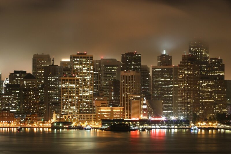 San Francisco skyline at night
