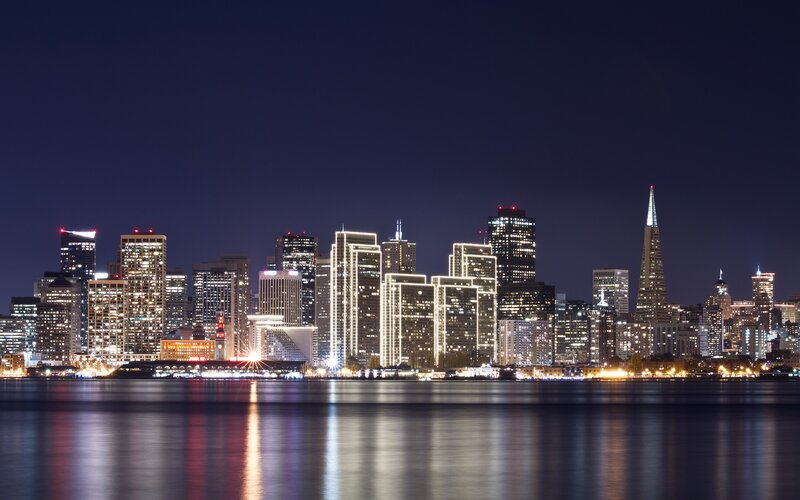 San Francisco skyline at night