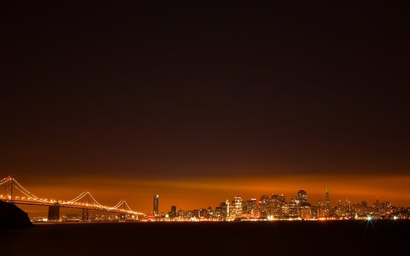 San Francisco skyline at night
