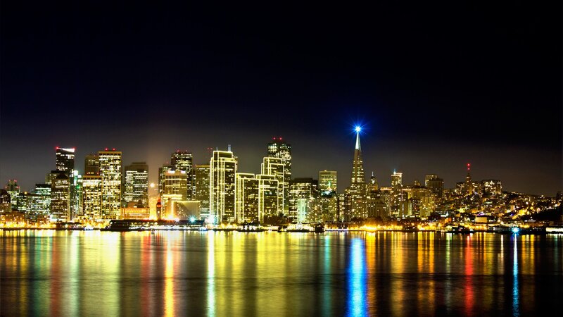 San Francisco skyline at night