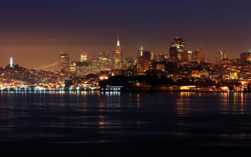 San Francisco skyline at night