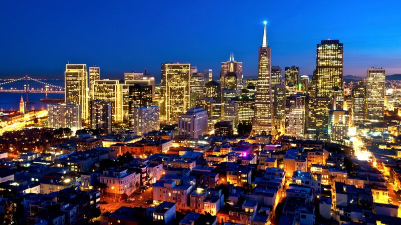 San Francisco skyline at night
