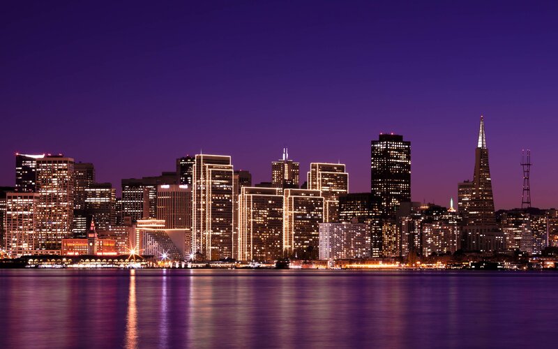 San Francisco skyline at night