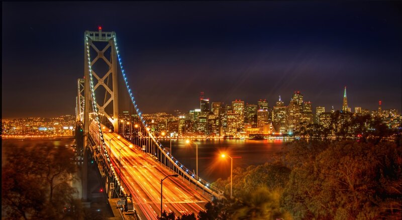 San Francisco skyline at night