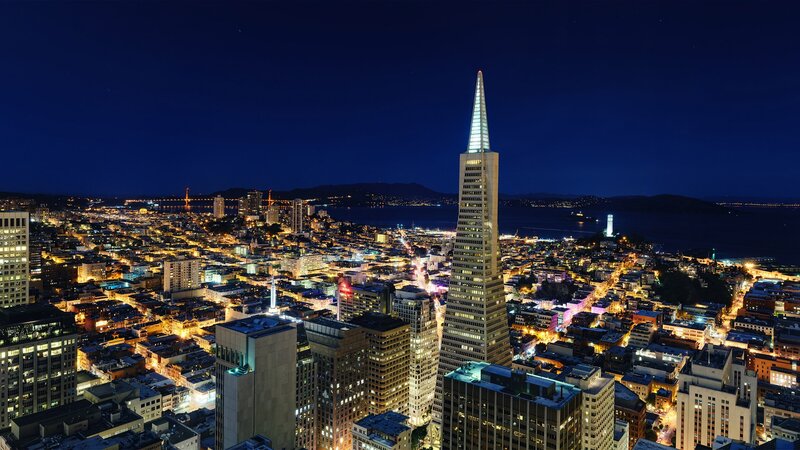 San Francisco skyline at night