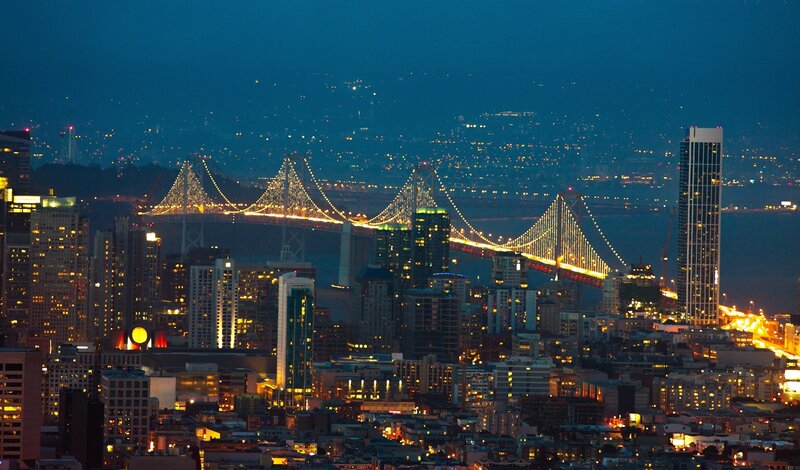 San Francisco skyline at night