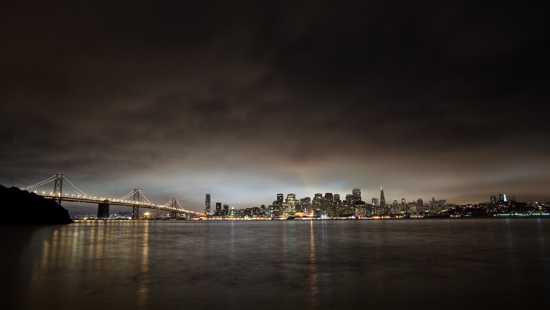 San Francisco skyline at night