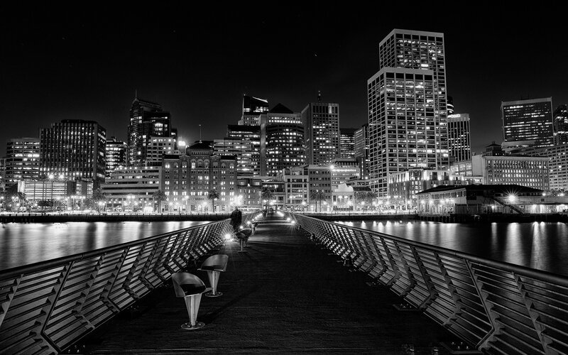San Francisco skyline at night