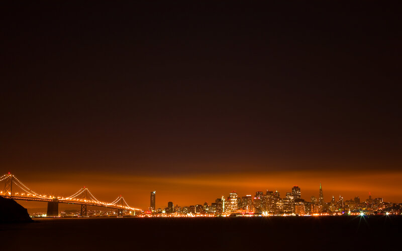 San Francisco skyline at night