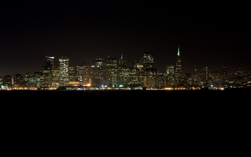 San Francisco skyline at night