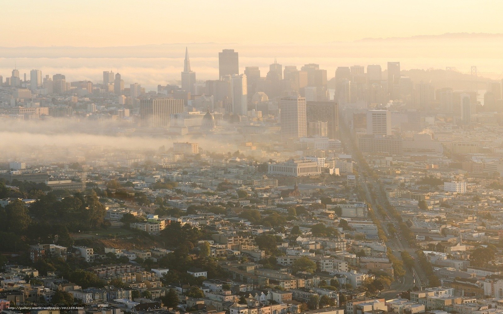 San Francisco skyline at sunrise