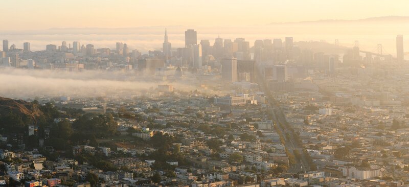 San Francisco skyline at sunrise