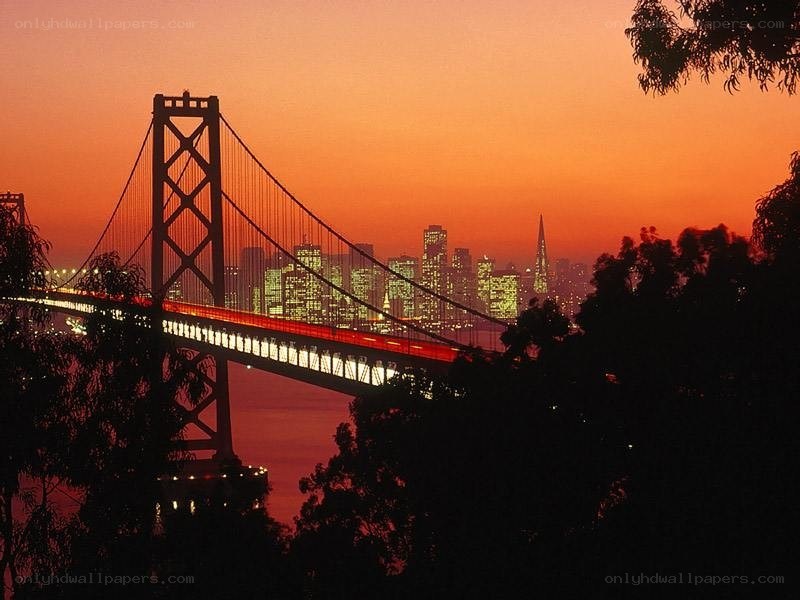 San Francisco skyline at sunset