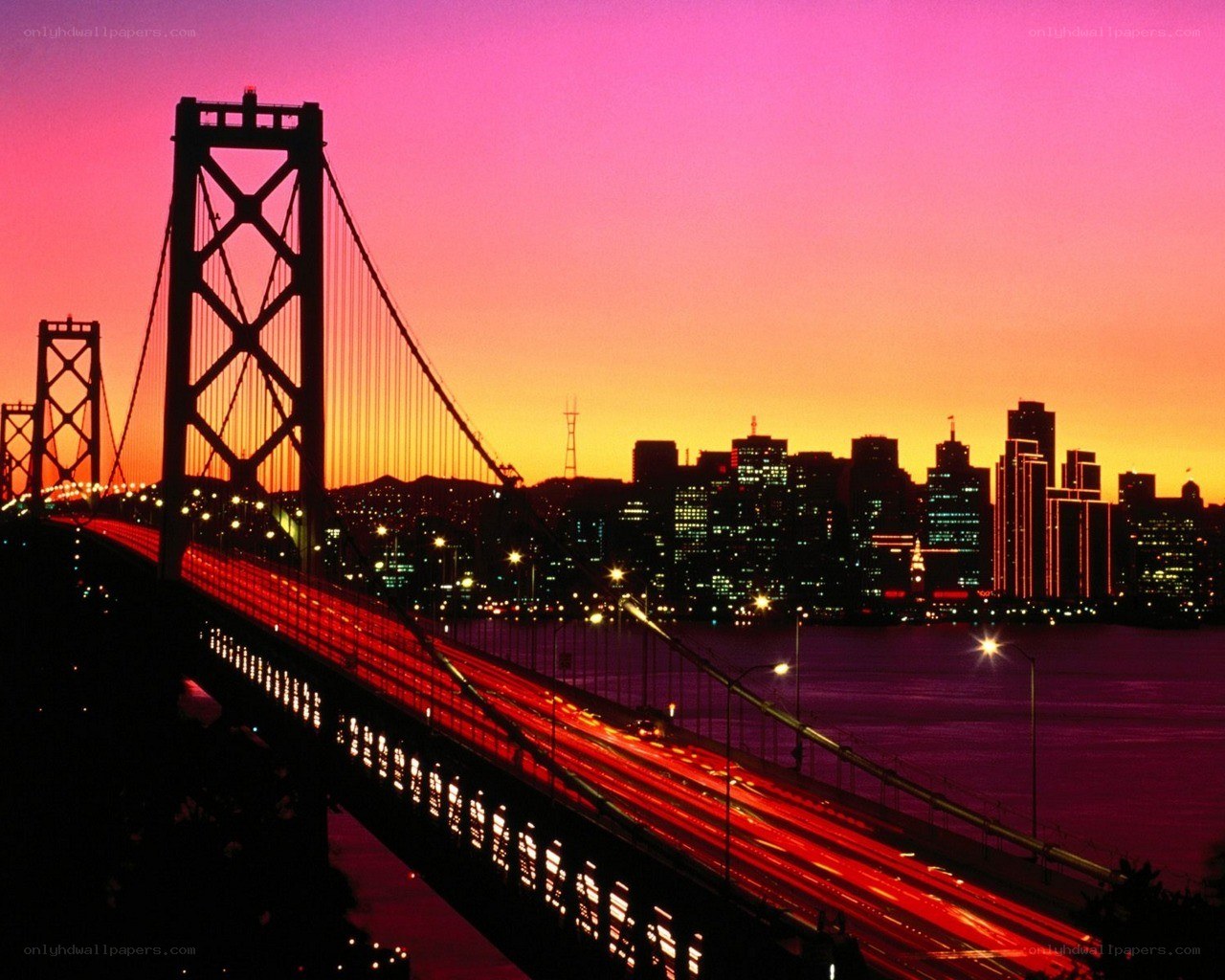 San Francisco skyline at sunset