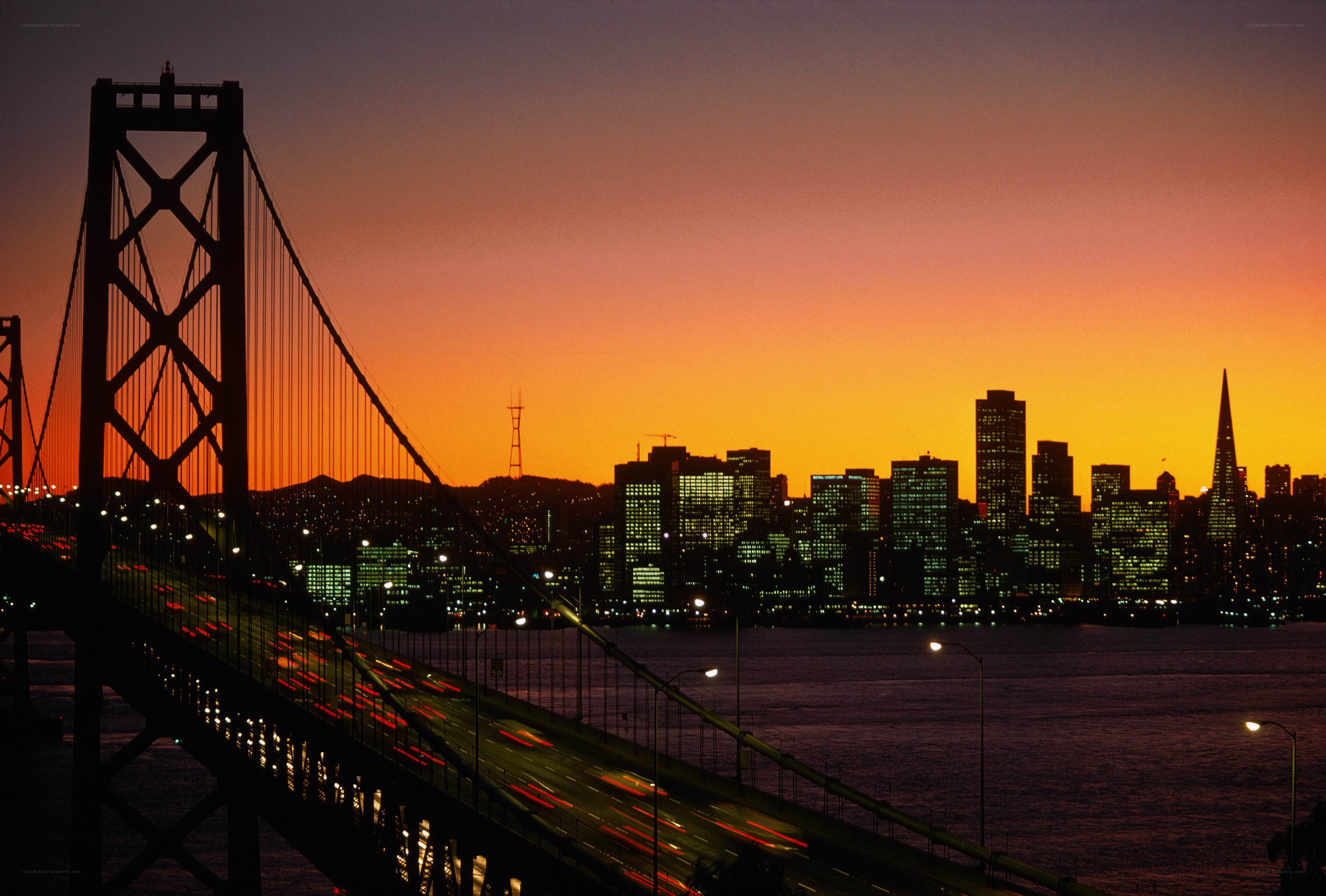 San Francisco skyline at sunset