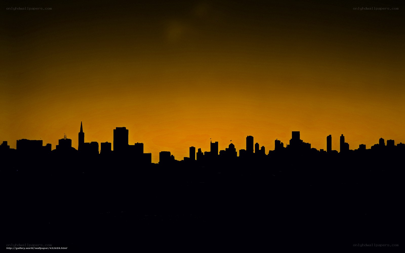San Francisco skyline at sunset