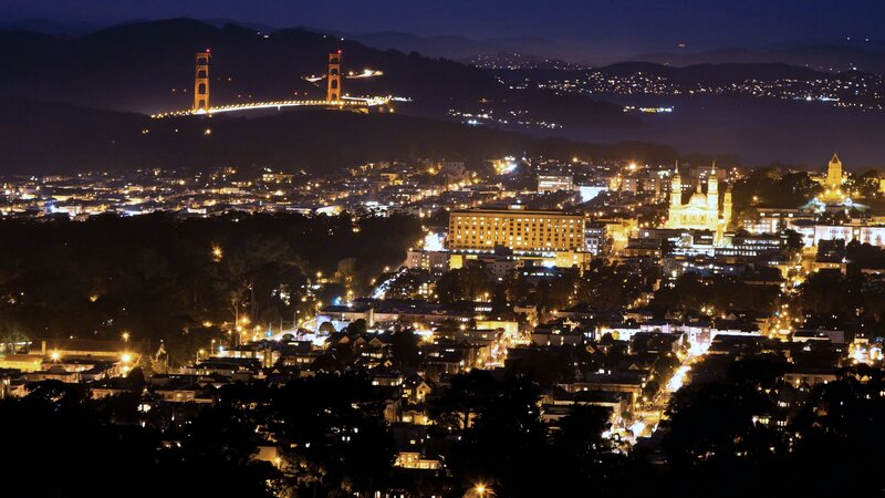 San Francisco Skyline — Black, Serene, Night