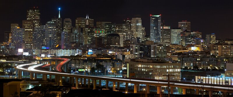 San Francisco Skyline — Black, Urban