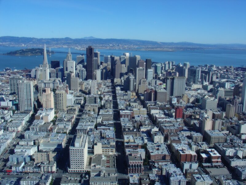 San Francisco Skyline — Blue, Serene, Afternoon, Photograph, Bay, Skyscrapers