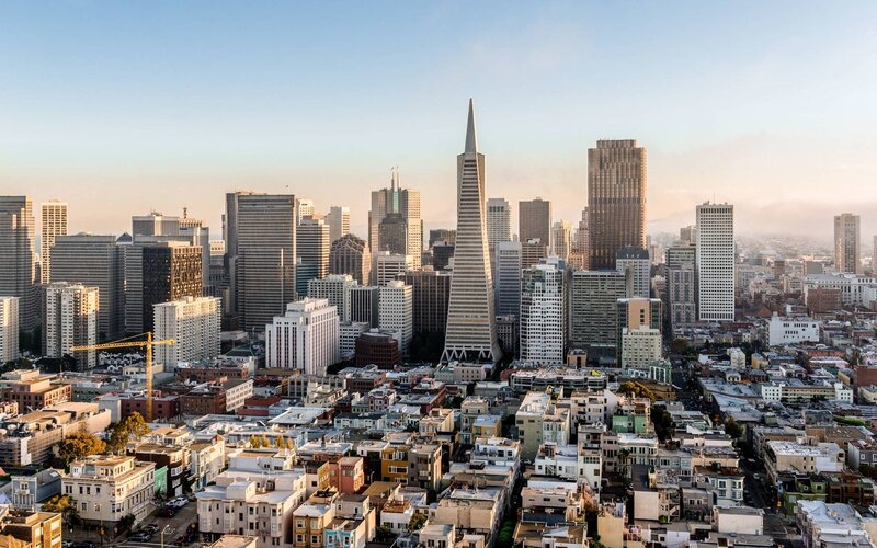 San Francisco Skyline — Blue, Serene, Morning