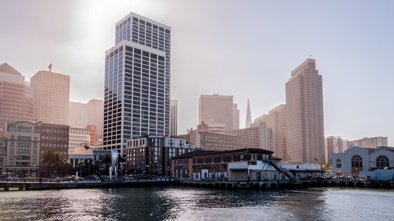 San Francisco Skyline — Gray, Calm, Morning