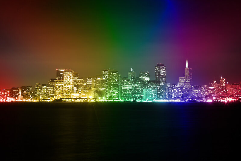 San Francisco Skyline — Green
