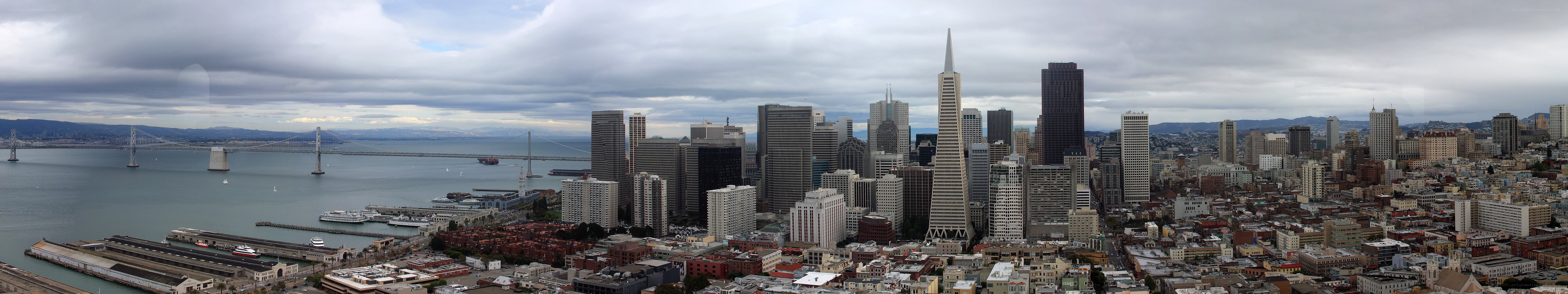 San Francisco skyline pan