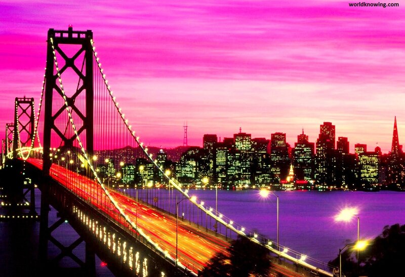 San Francisco Skyline — Pink