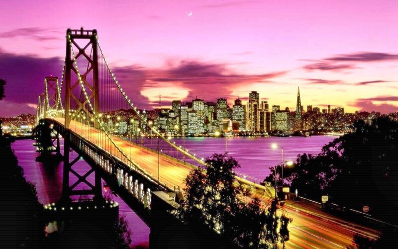 San Francisco Skyline — Purple, Dramatic