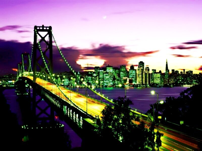 San Francisco Skyline — Purple