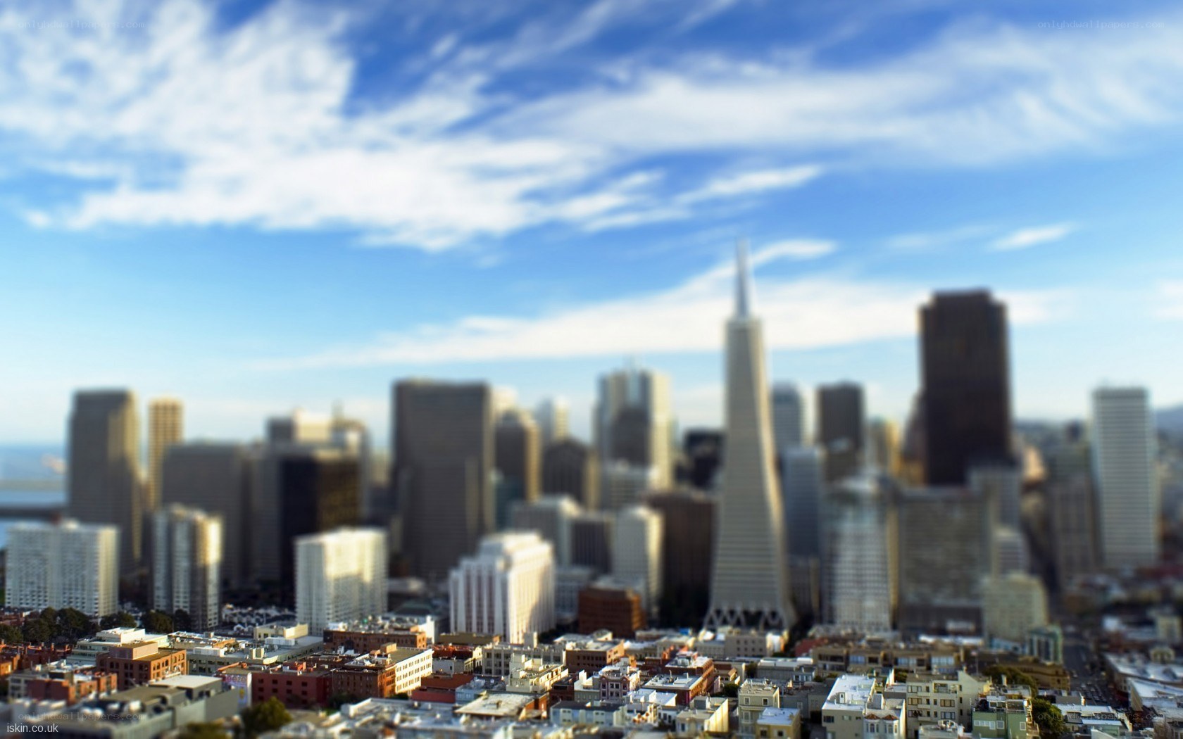 San Francisco skyline tilt-shift