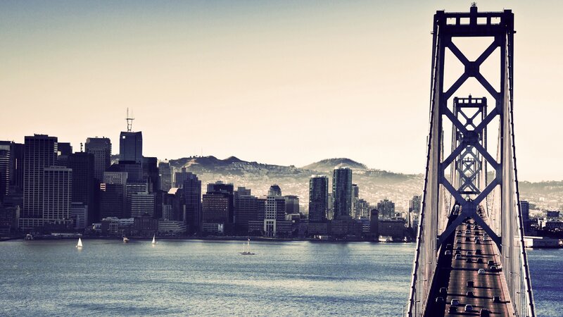 San Francisco skyline with Bay Bridge