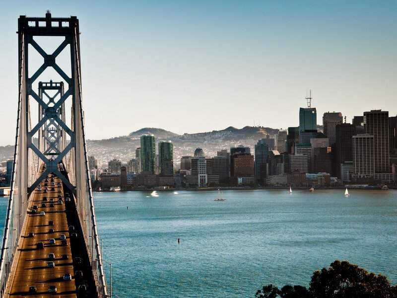 San Francisco skyline with Bay Bridge