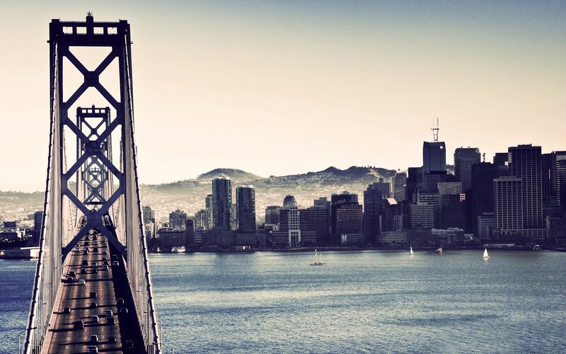 San Francisco skyline with Bay Bridge