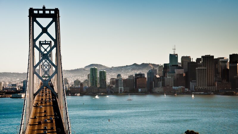 San Francisco skyline with Bay Bridge