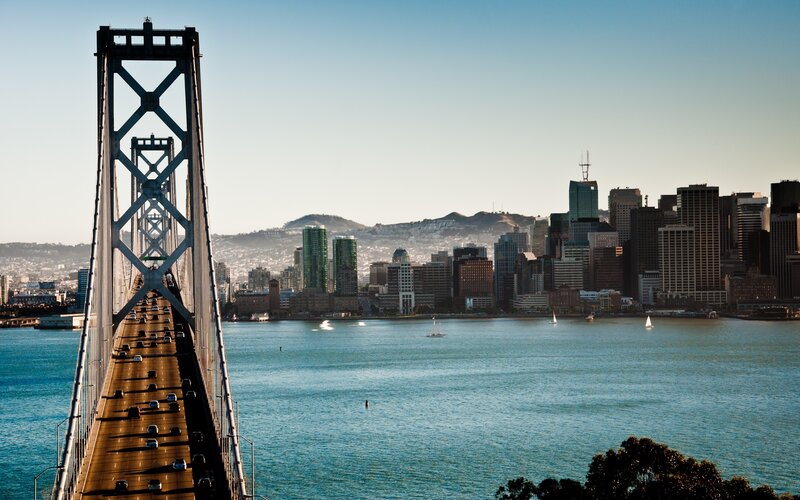 San Francisco skyline with Bay Bridge