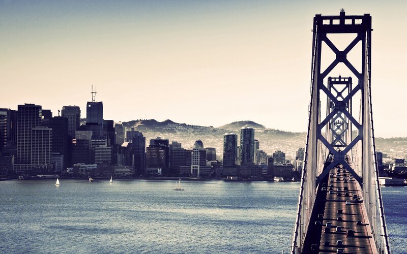San Francisco skyline with Bay Bridge
