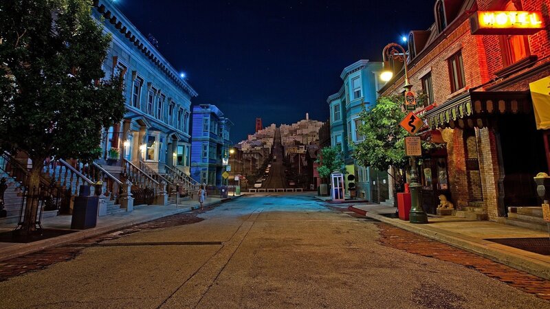 San Francisco street at night