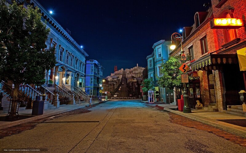 San Francisco street at night