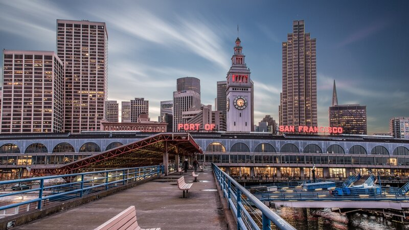 San Francisco Waterfront — Blue