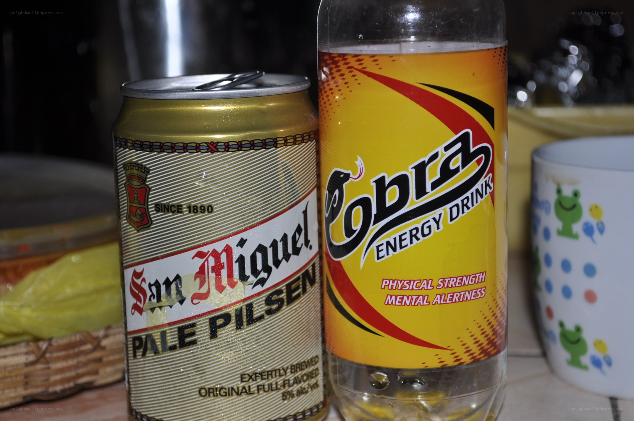 San Miguel and Cobra drink