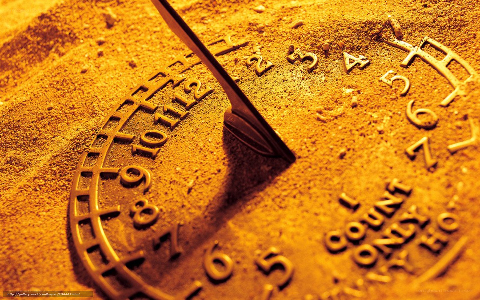 sand clock with hour numbers