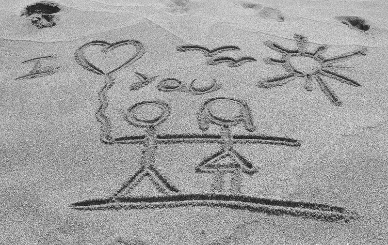Sand Drawing on Beach
