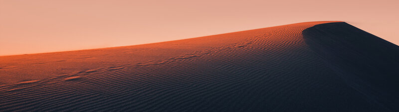 Sand Dune at Sunset — Orange, Serene